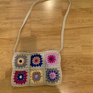 Handcrafted Crochet Patterned Shoulder Bag